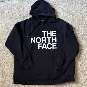 The North Face Black Hoodie with White Logo